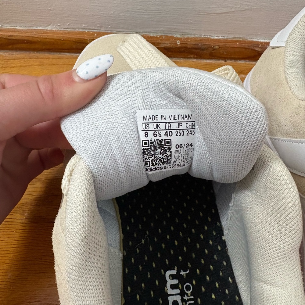 Adidas Beige and White Campus Sneakers - Picture 5 of 5